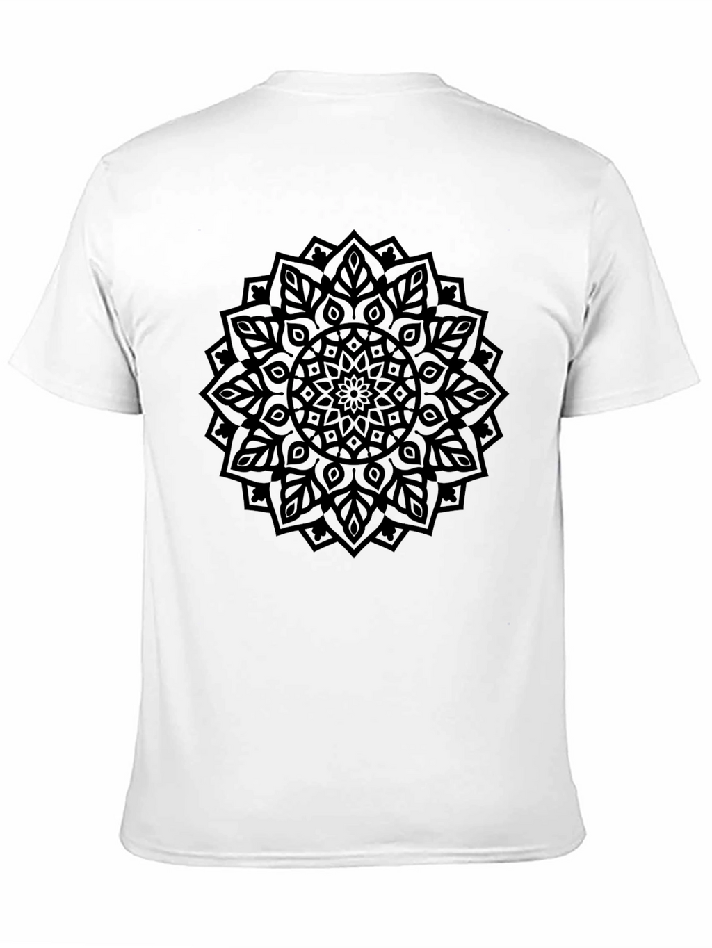 Black Mandala Graphic Print T-Shirt