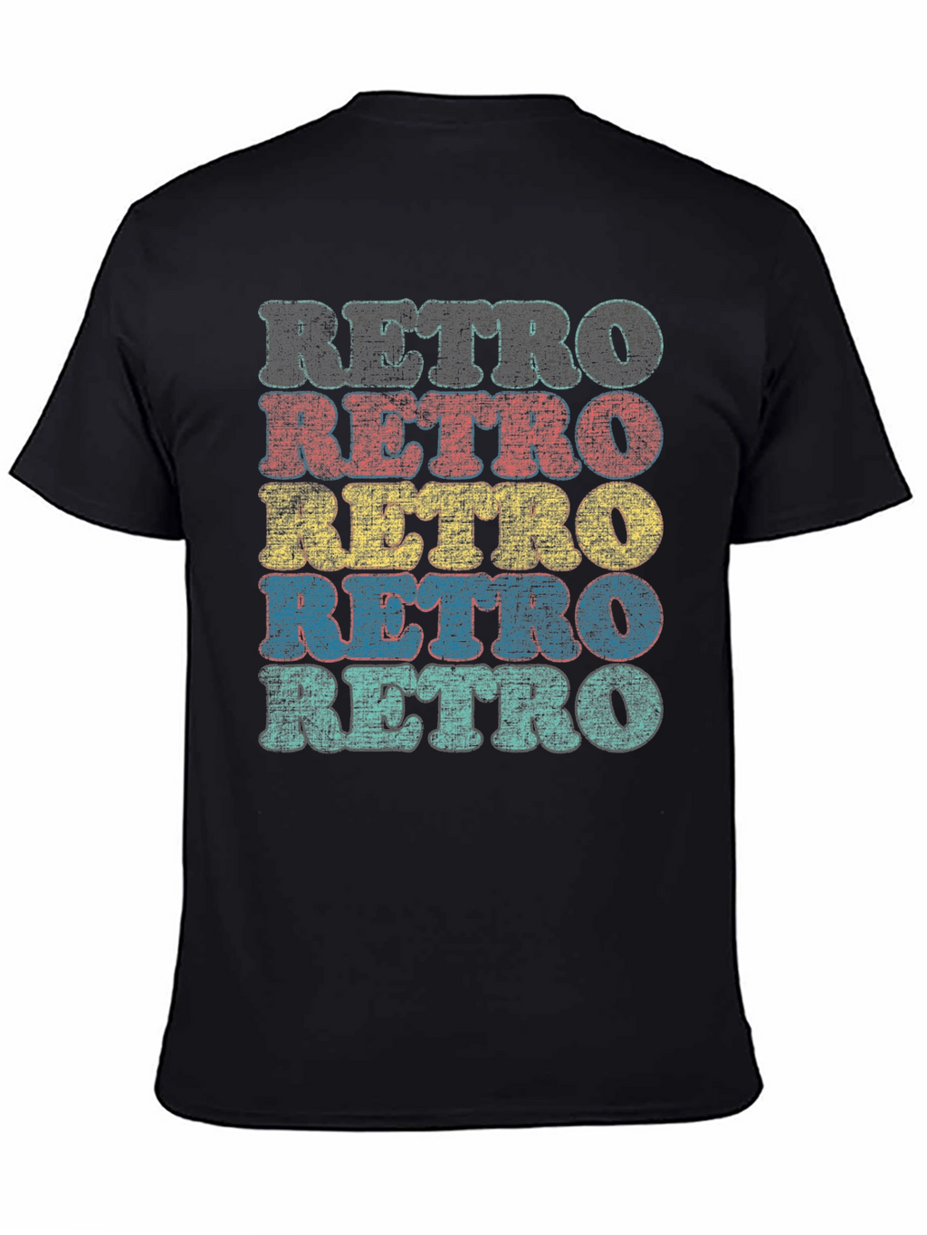 Retro Stacked Text Graphic T-Shirt