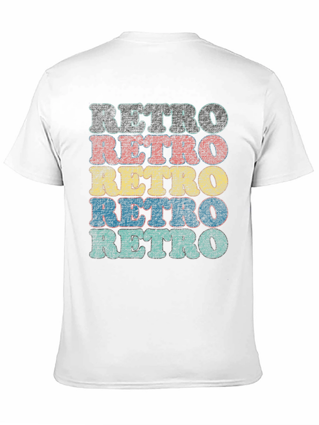 Retro Stacked Text Graphic T-Shirt