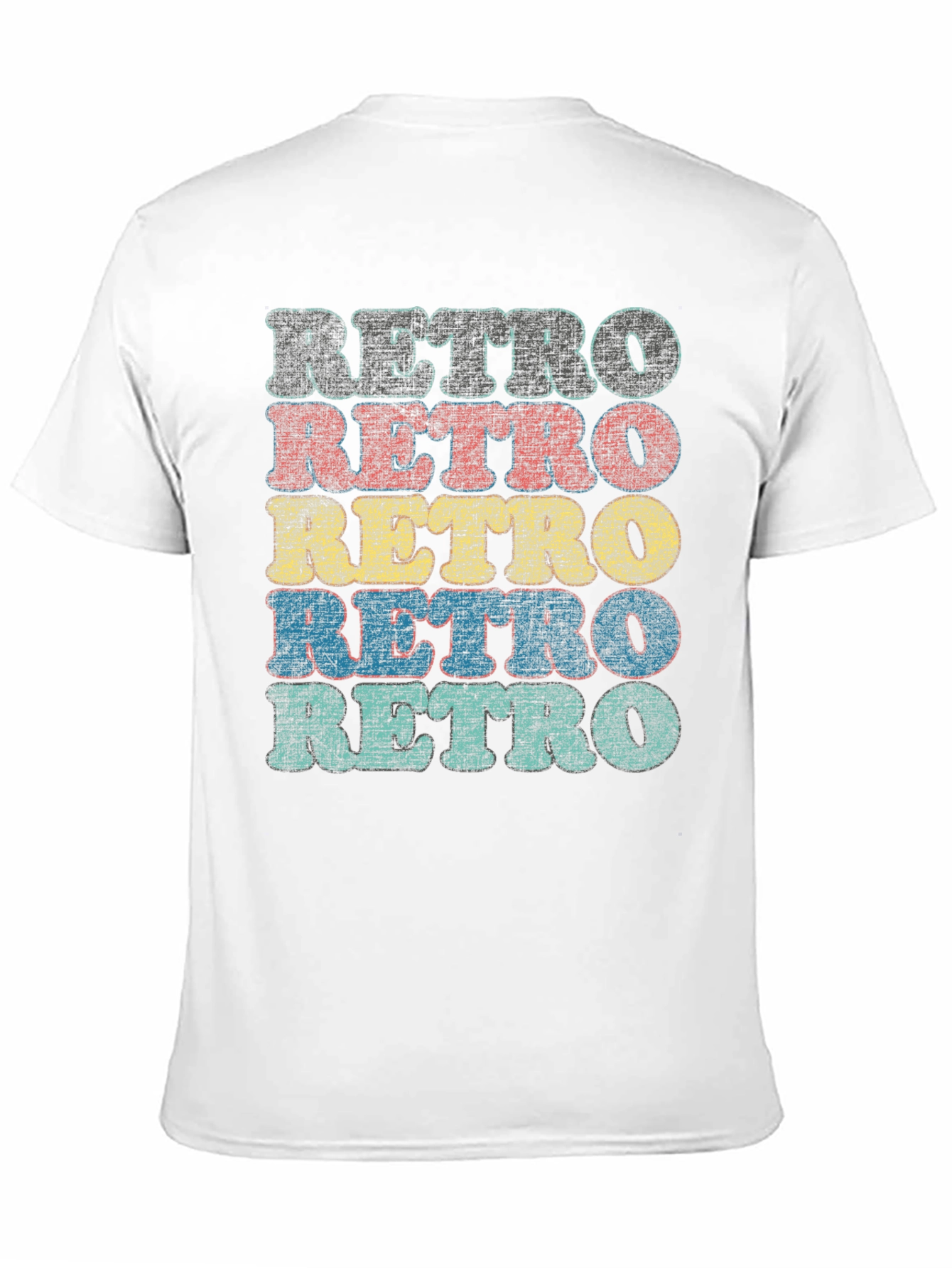 Retro Stacked Text Graphic T-Shirt