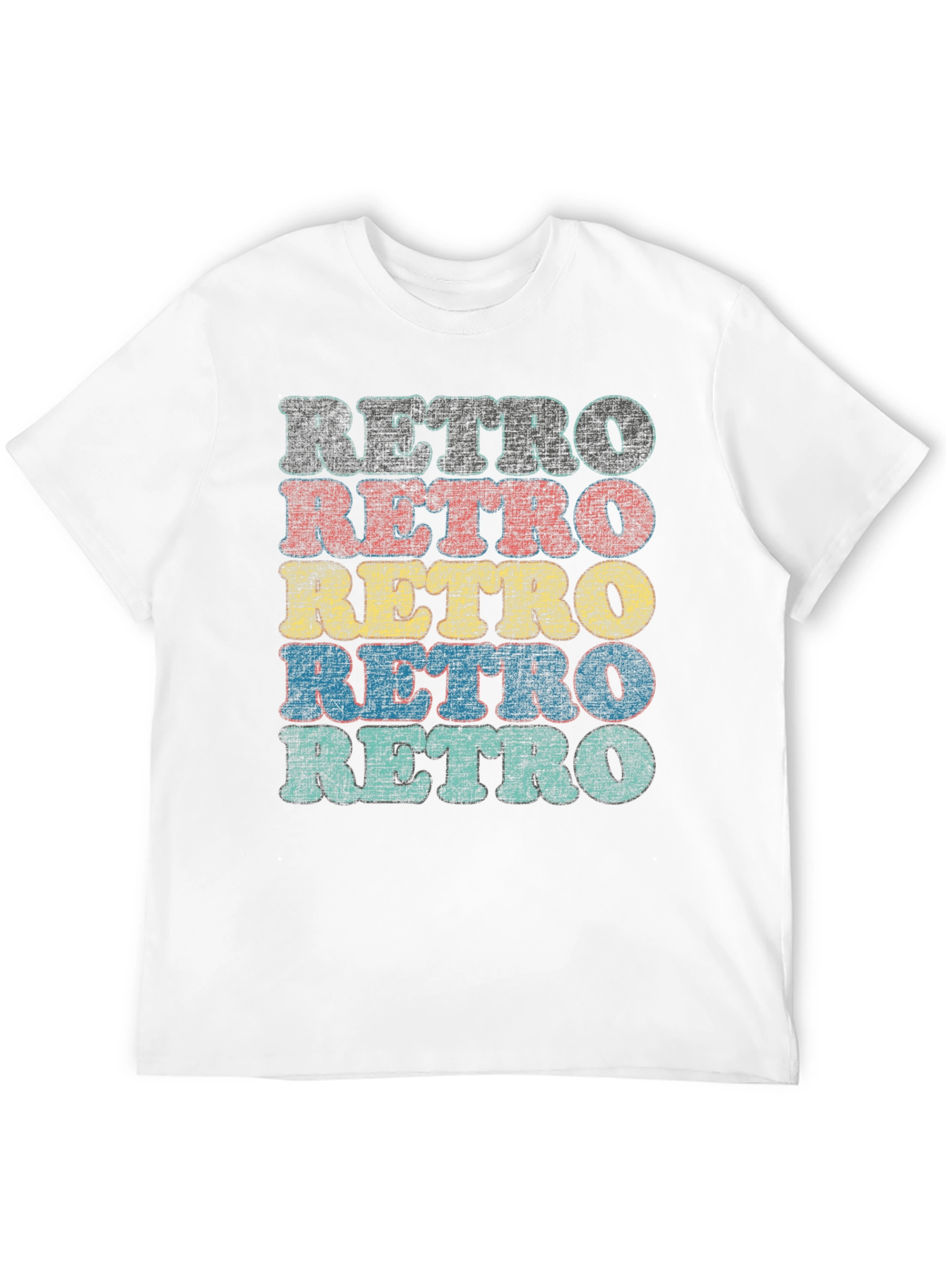 Retro Stacked Text Graphic T-Shirt