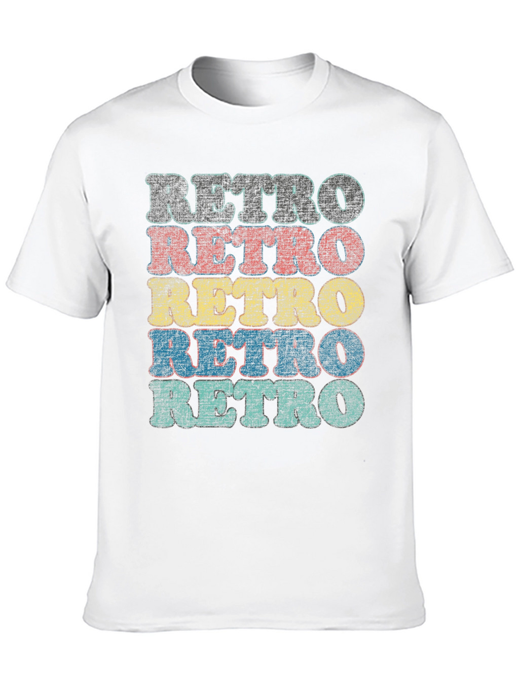 Retro Stacked Text Graphic T-Shirt