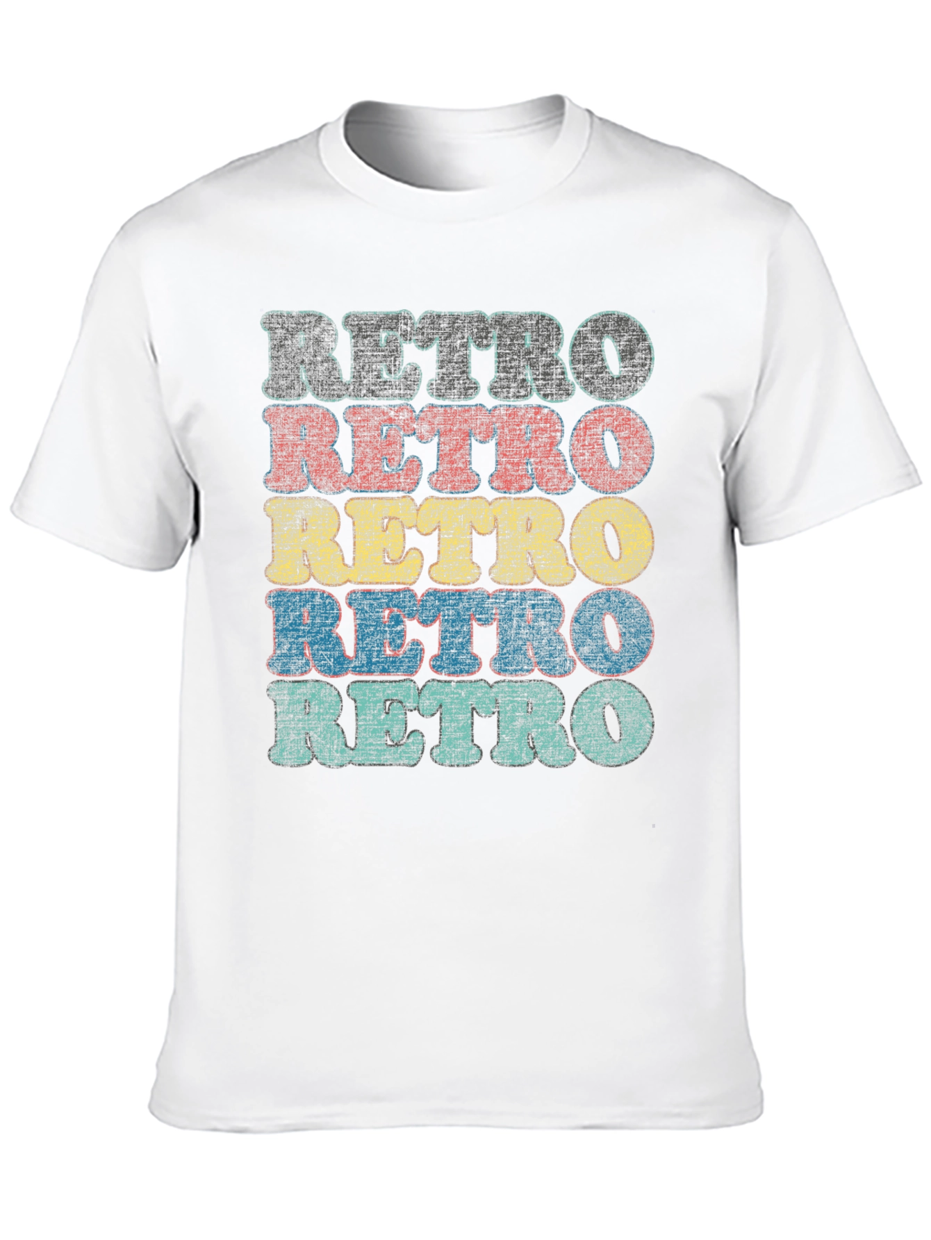Retro Stacked Text Graphic T-Shirt