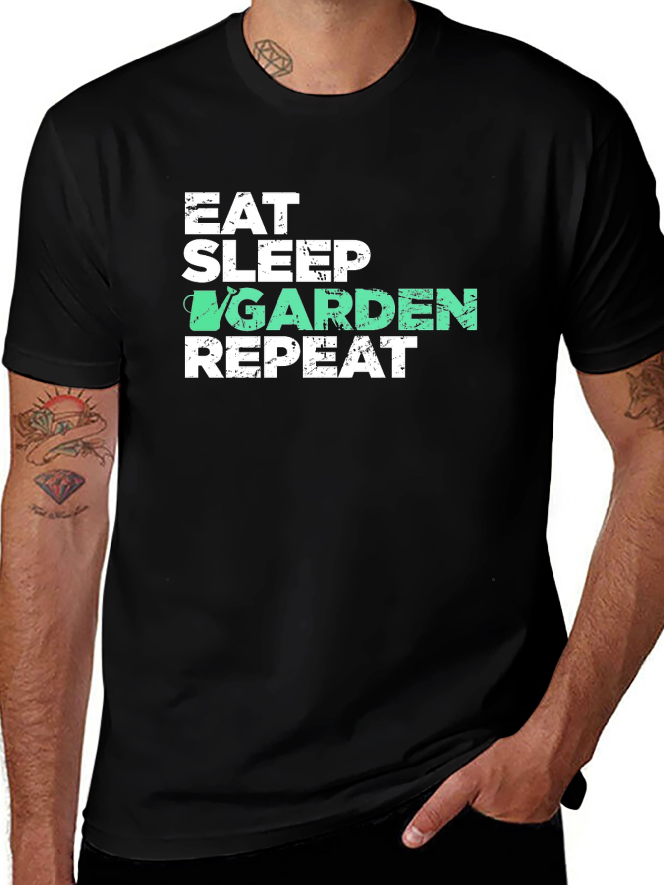 Eat Sleep Garden Repeat Graphic T-Shirt