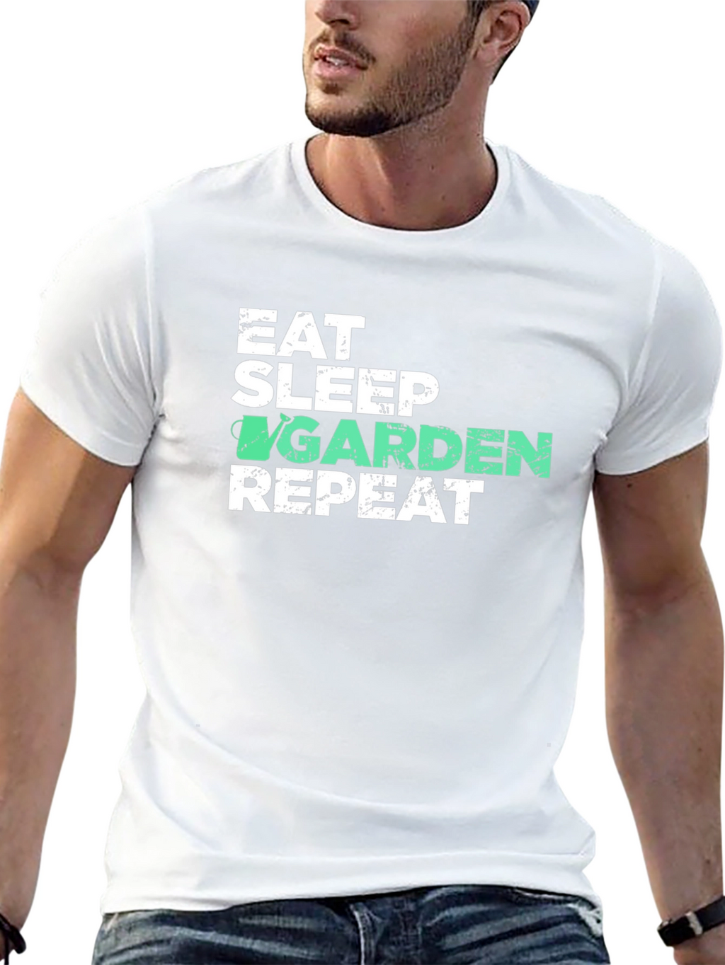 Eat Sleep Garden Repeat Graphic T-Shirt