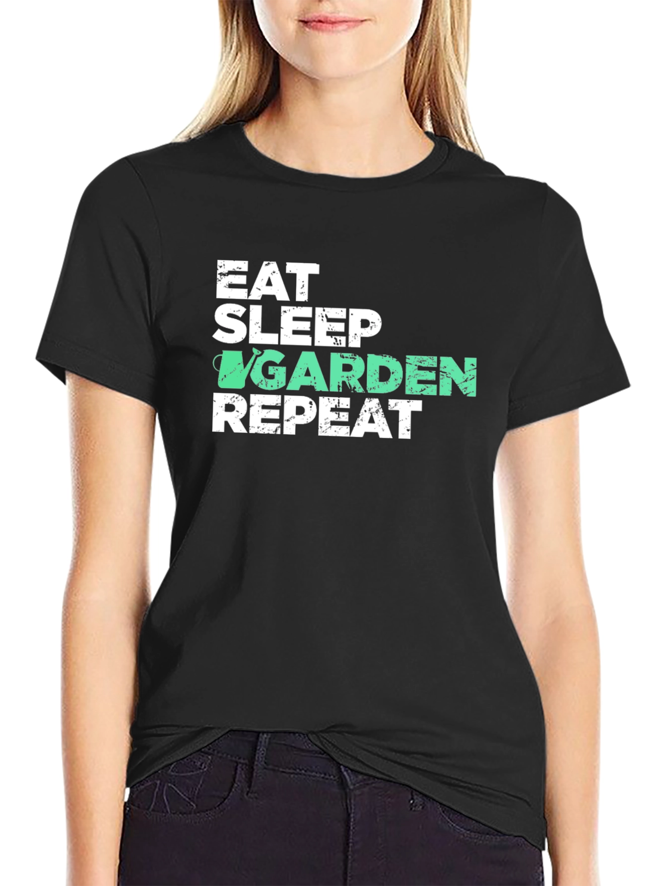 Eat Sleep Garden Repeat Graphic T-Shirt