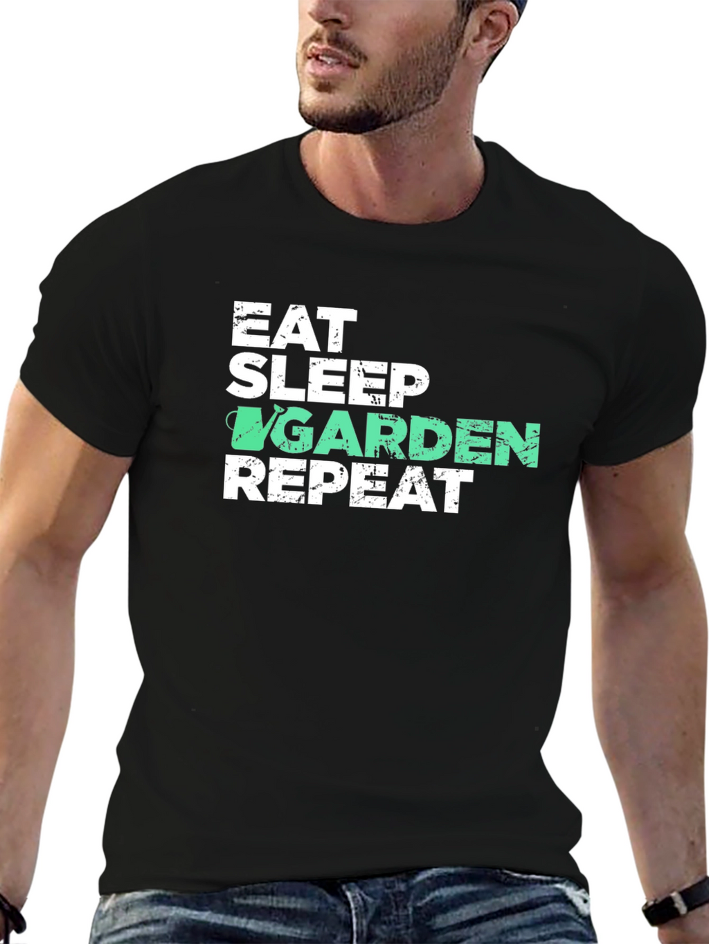 Eat Sleep Garden Repeat Graphic T-Shirt