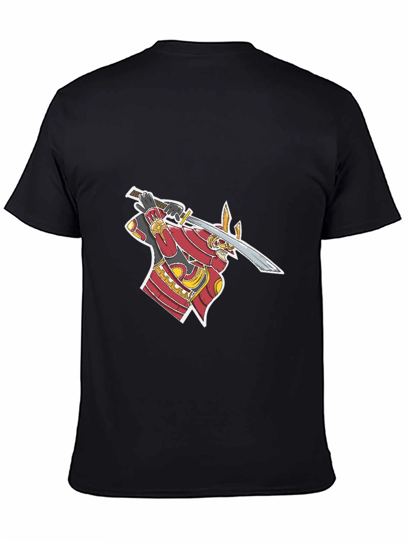 Samurai Graphic T-Shirt - Black Cotton Tee