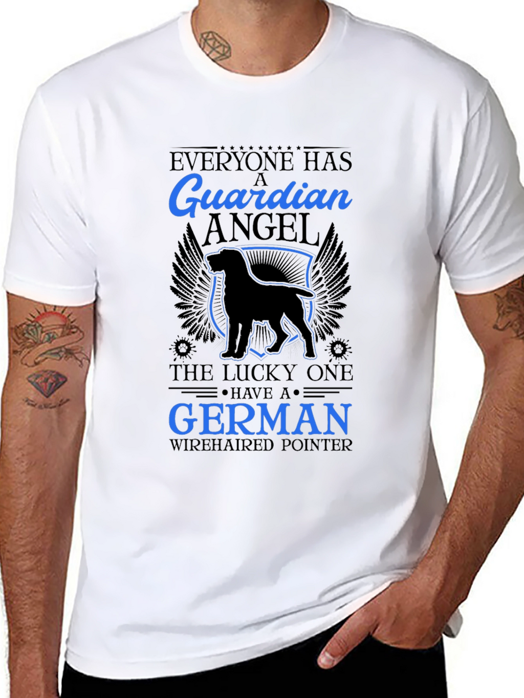 German Wirehaired Pointer Angel T-Shirt – Dog Lover Tee