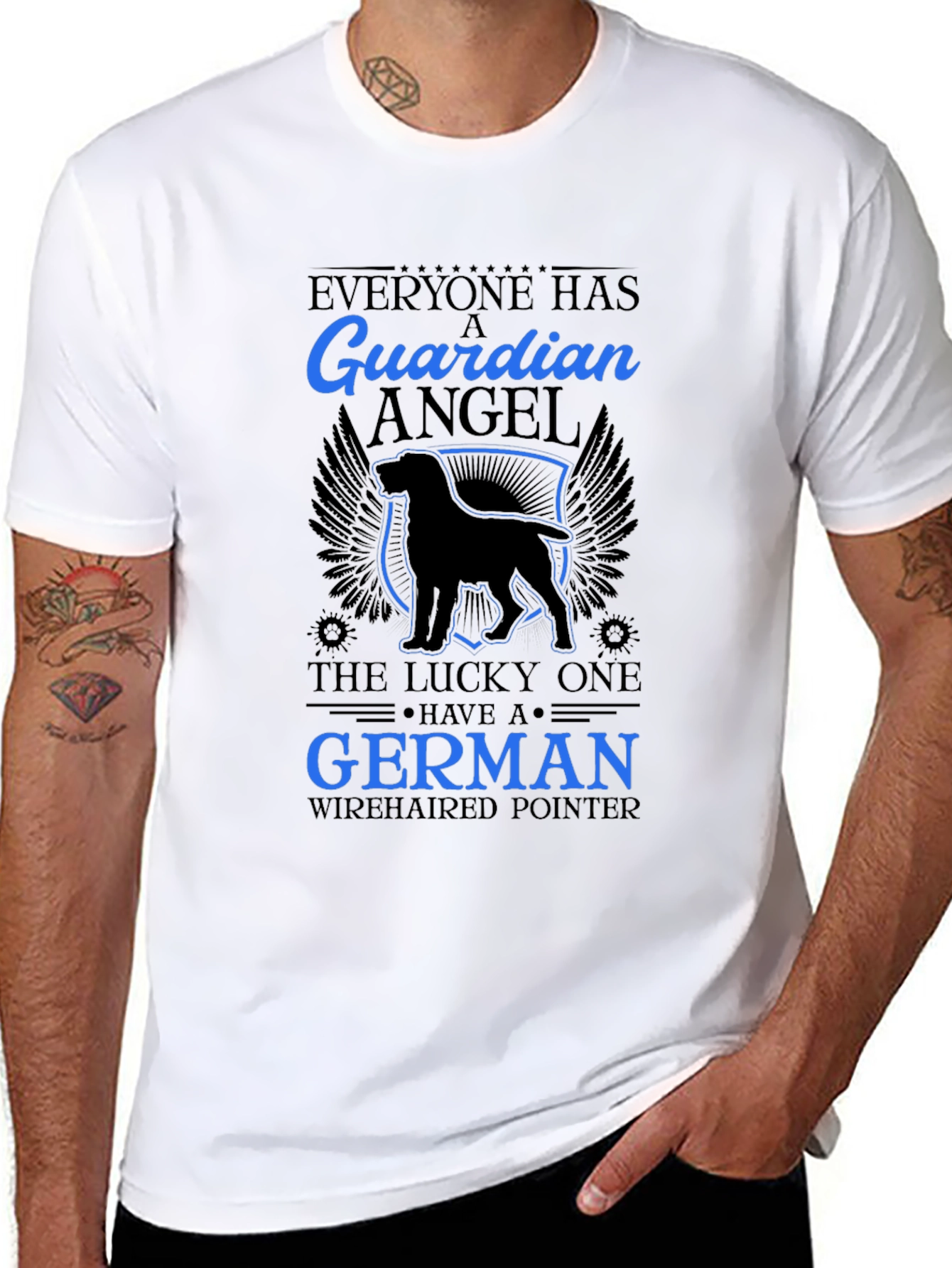 German Wirehaired Pointer Angel T-Shirt – Dog Lover Tee