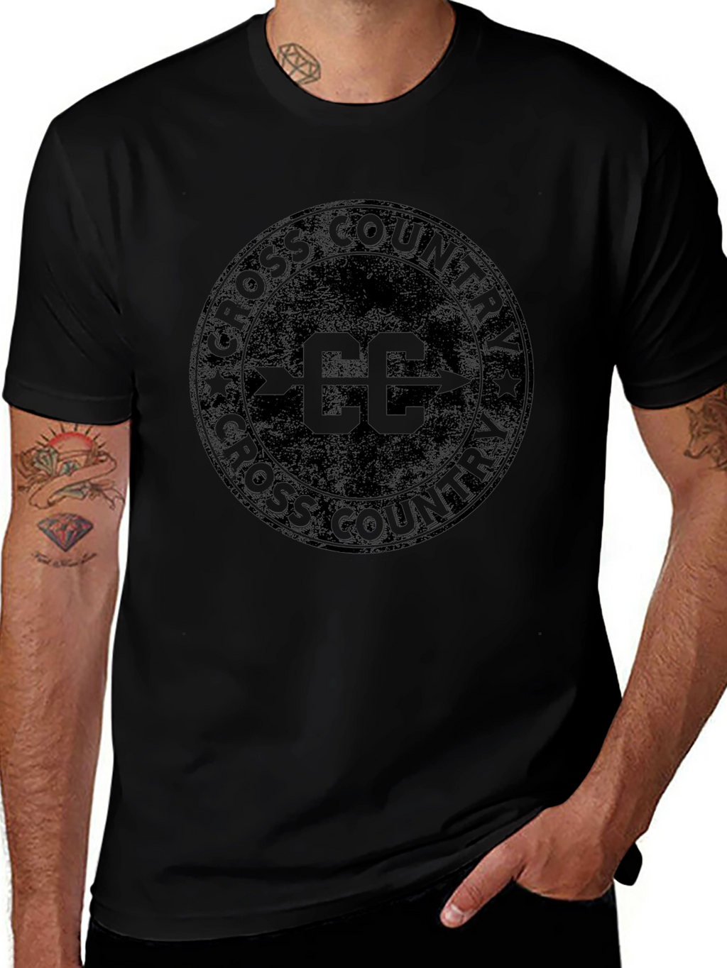 Cross Country CC Graphic T-Shirt - Black