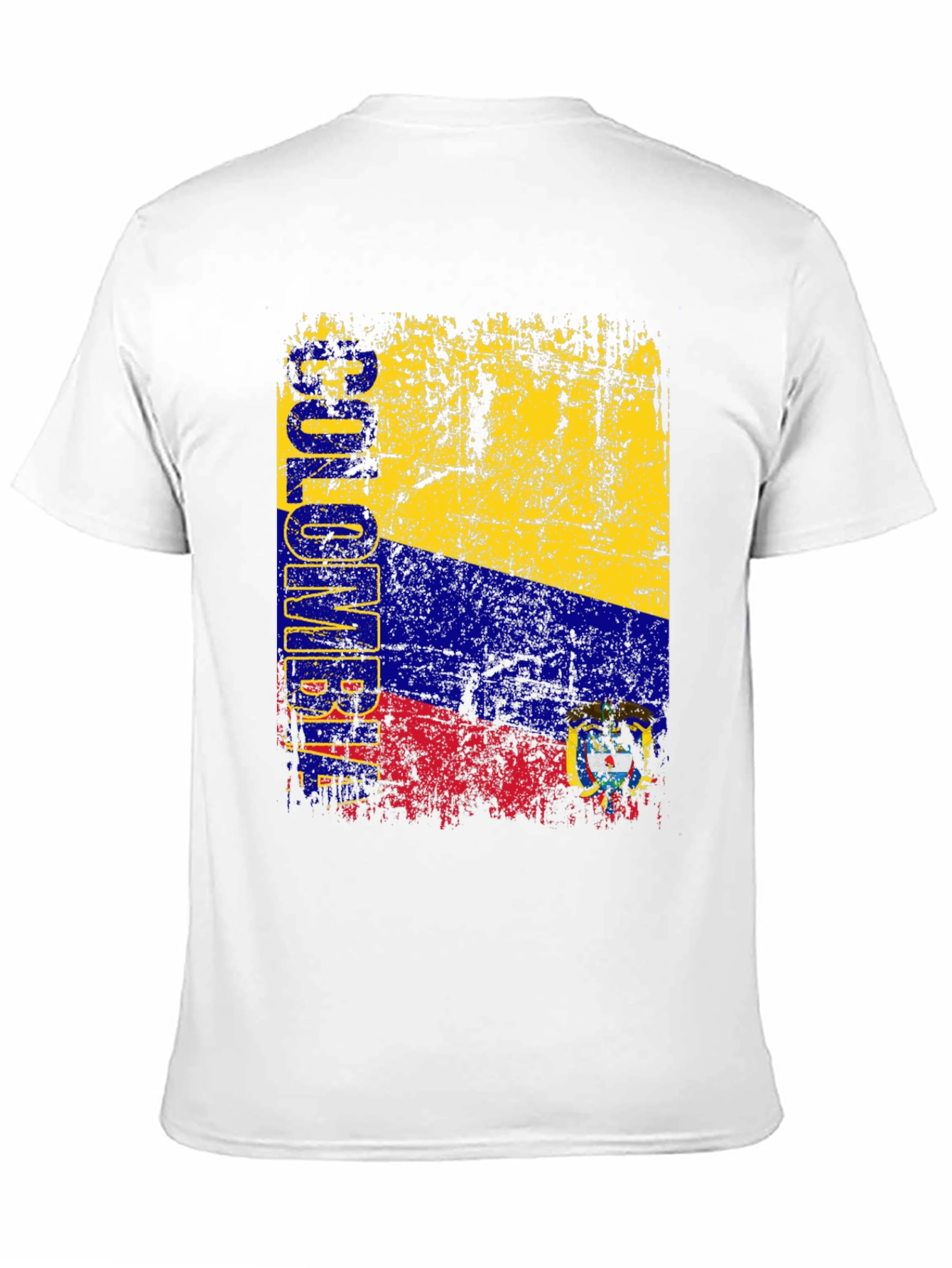 Colombia Flag Graphic T-Shirt - Black