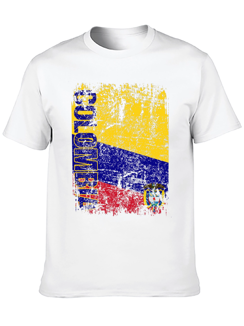 Colombia Flag Graphic T-Shirt - Black