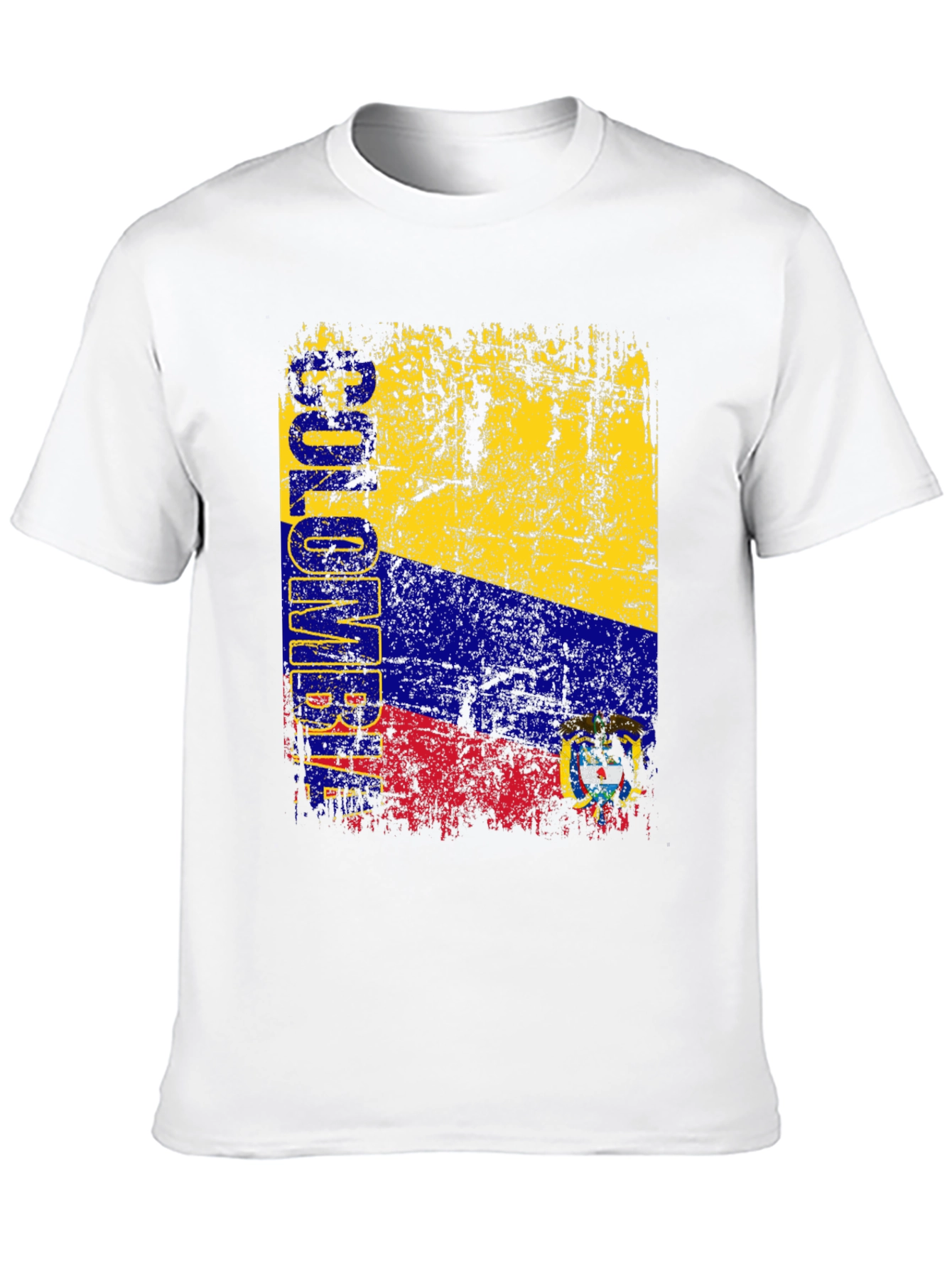 Colombia Flag Graphic T-Shirt - Black