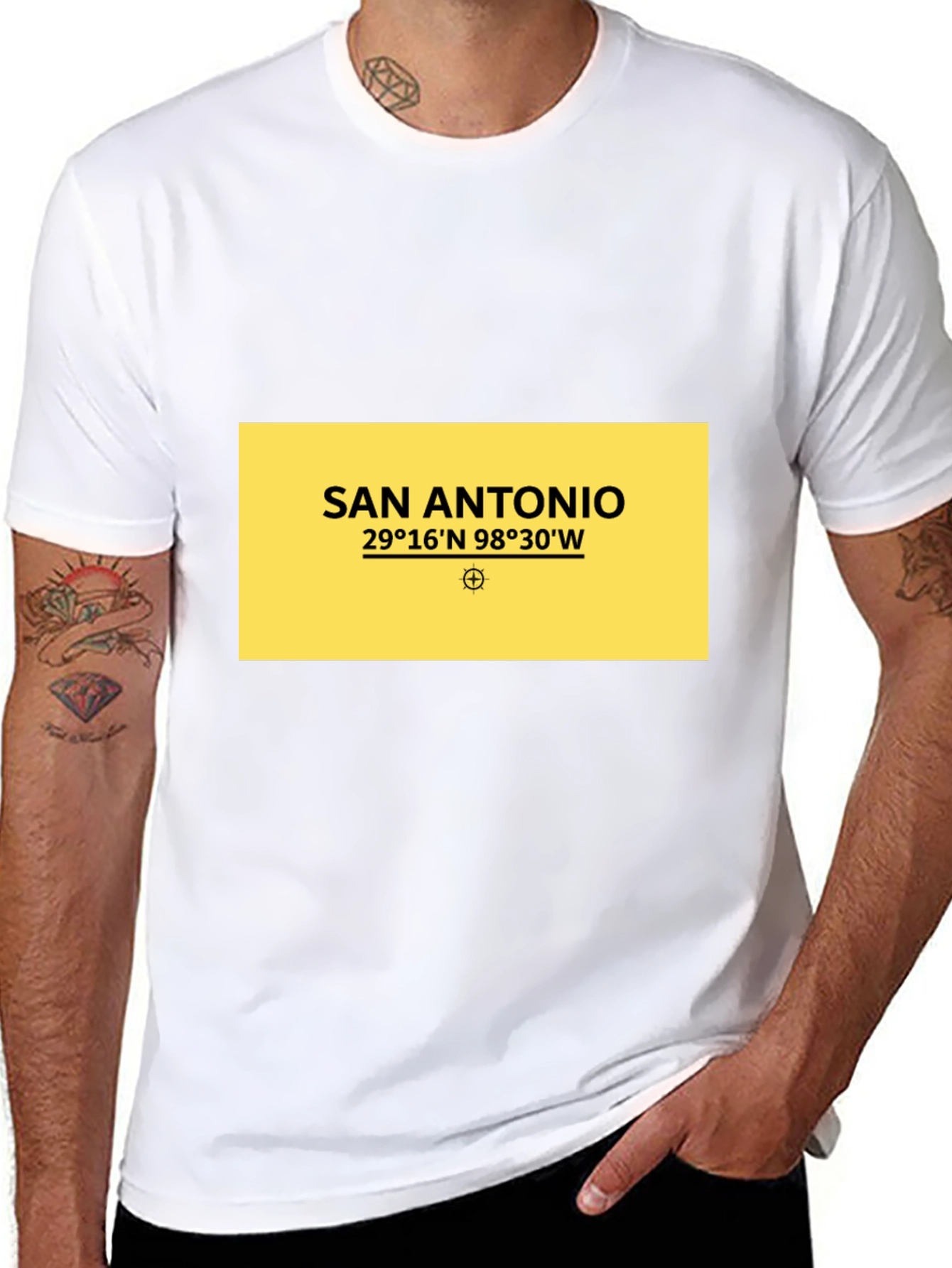 San Antonio Coordinates Graphic T-Shirt