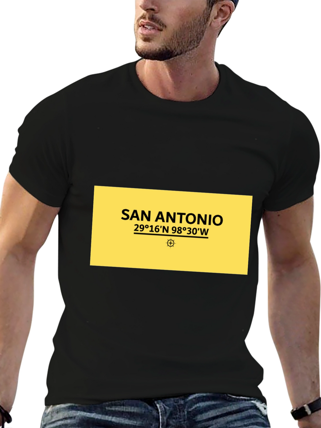 San Antonio Coordinates Graphic T-Shirt