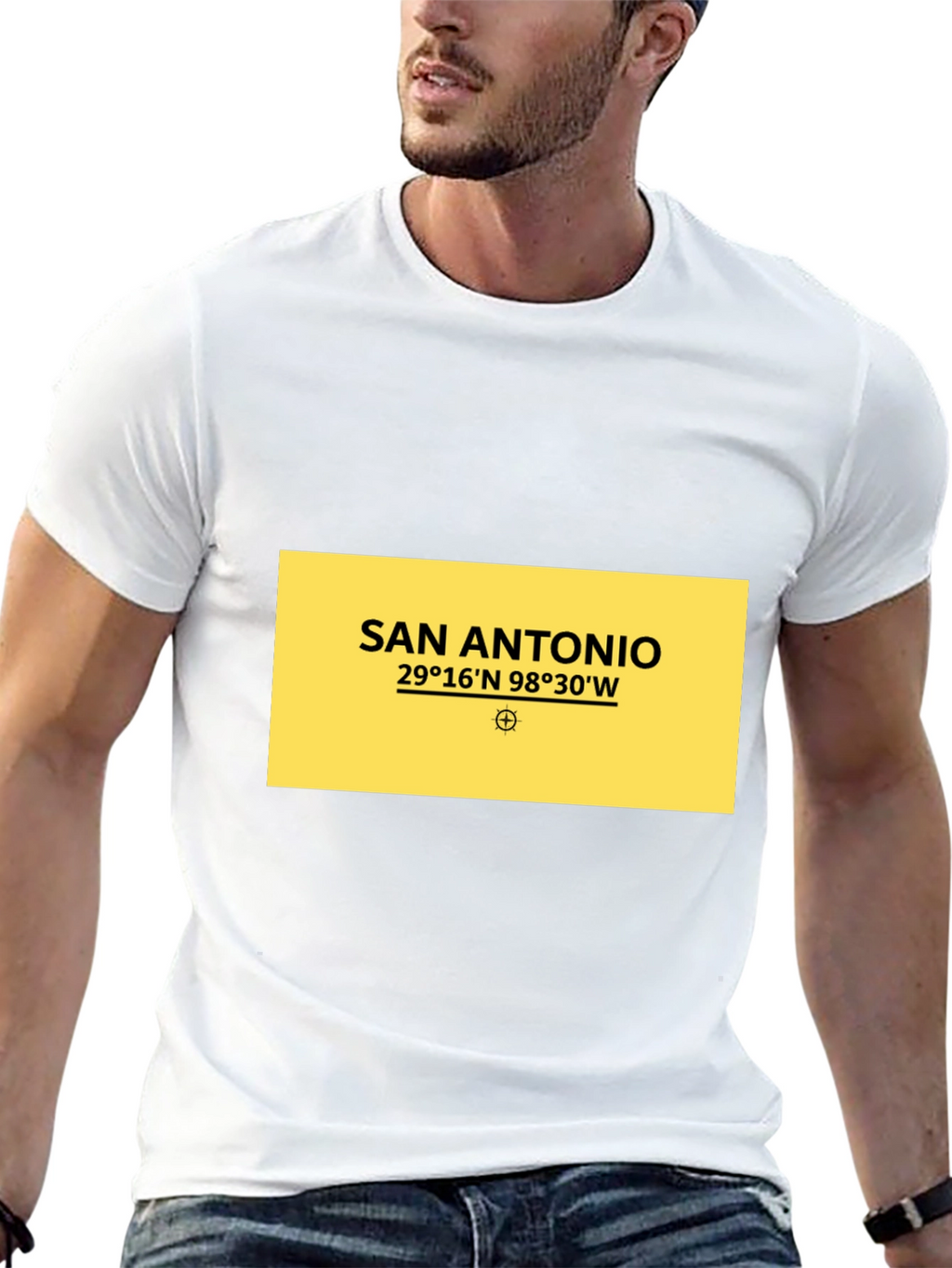 San Antonio Coordinates Graphic T-Shirt