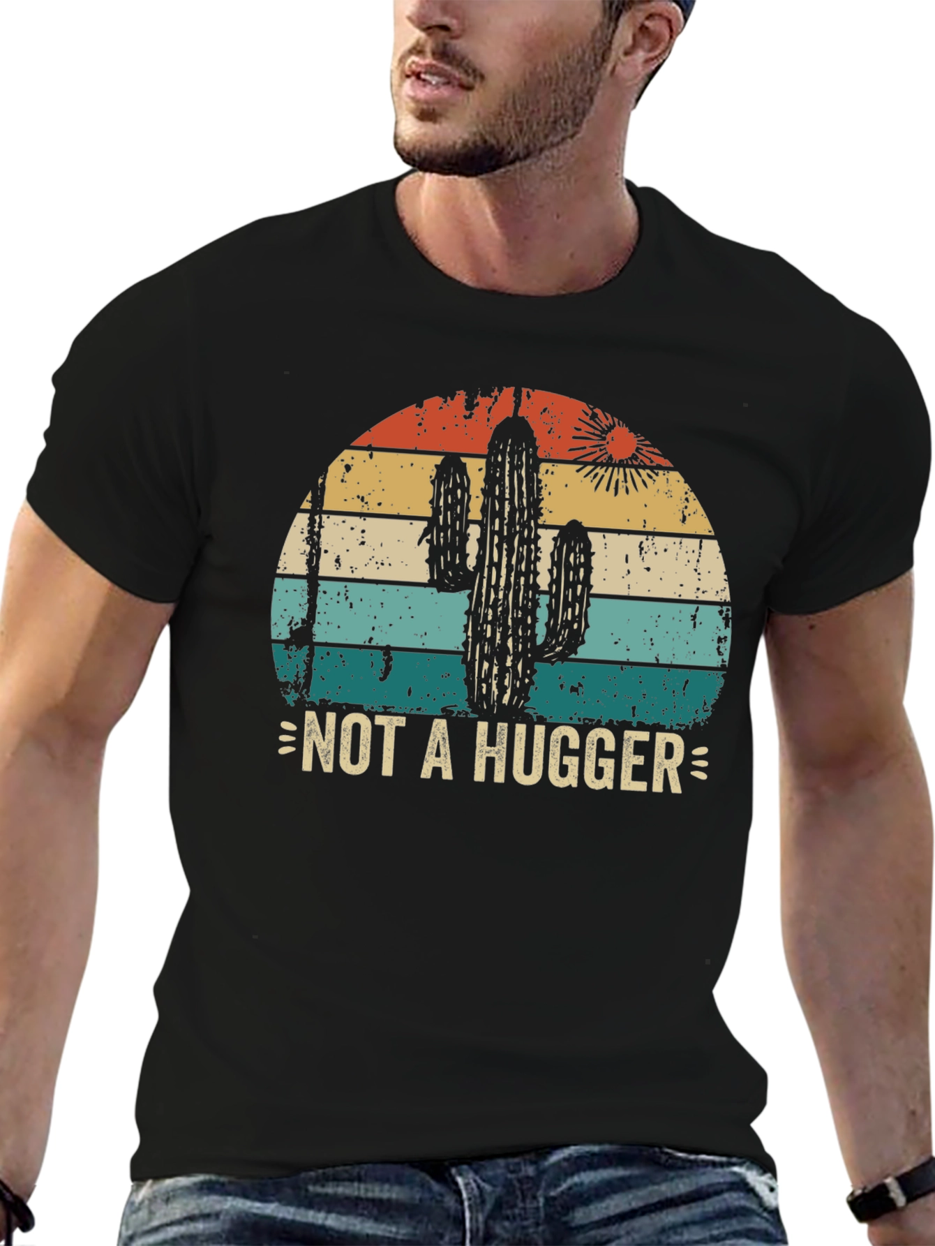Not A Hugger Cactus Graphic Tee