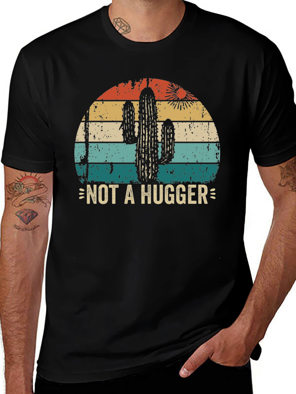 Not A Hugger Cactus Graphic Tee