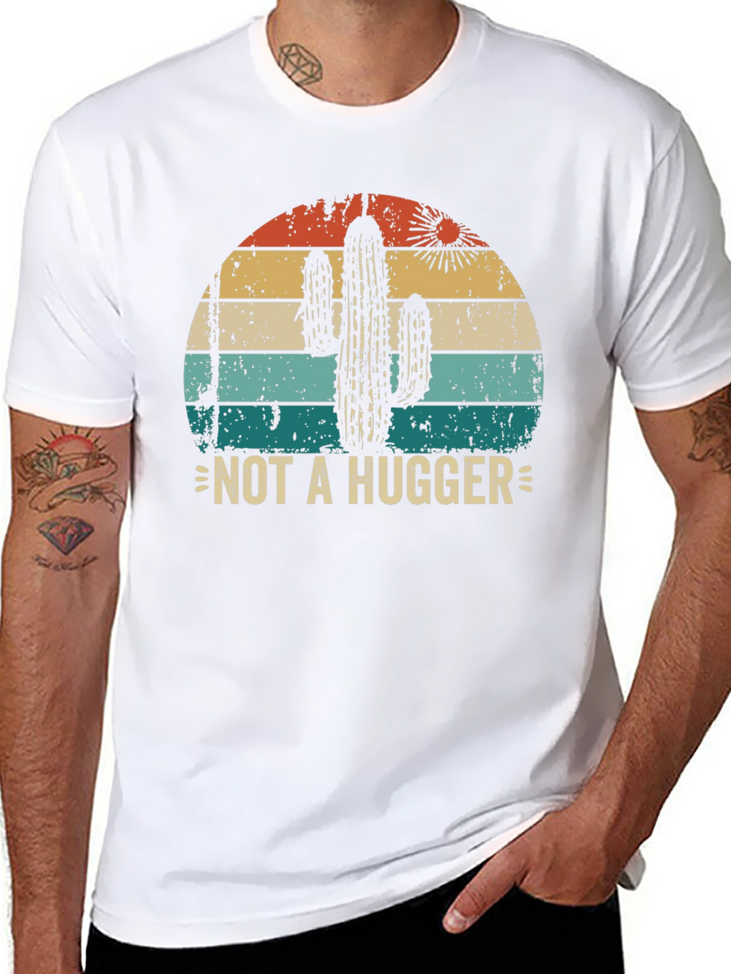 Not A Hugger Cactus Graphic Tee