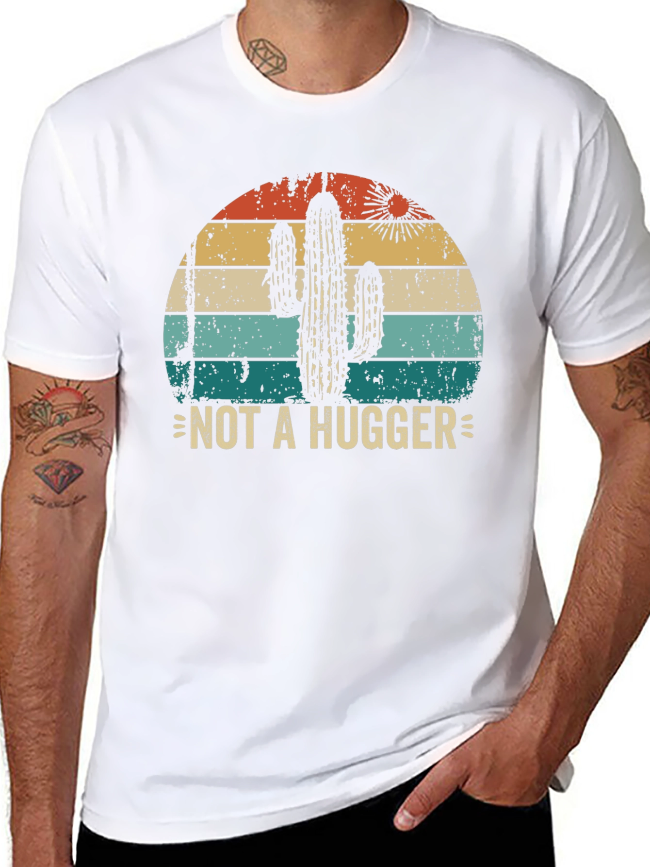 Not A Hugger Cactus Graphic Tee