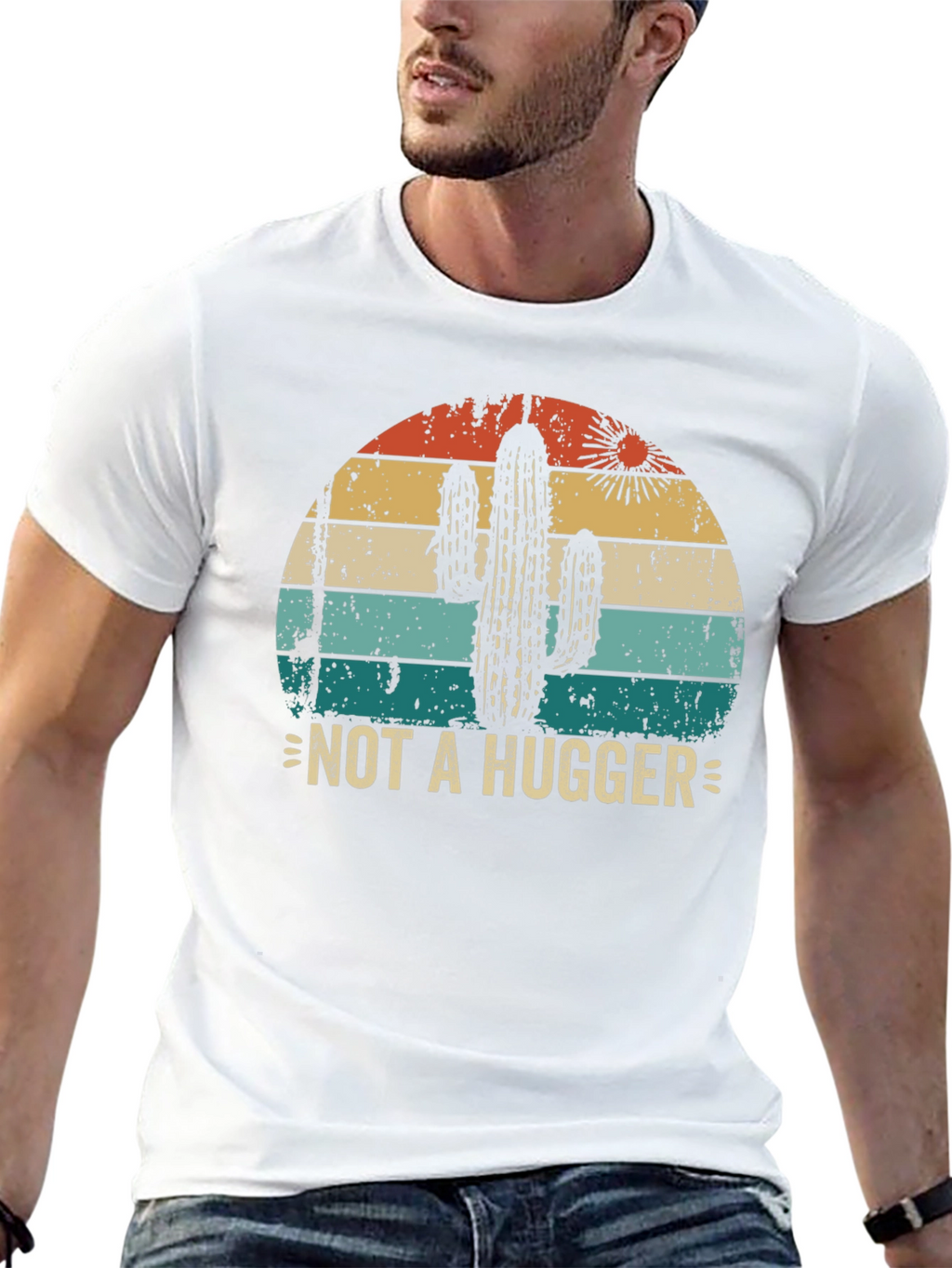 Not A Hugger Cactus Graphic Tee
