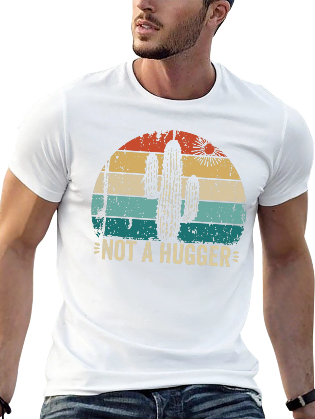 Not A Hugger Cactus Graphic Tee