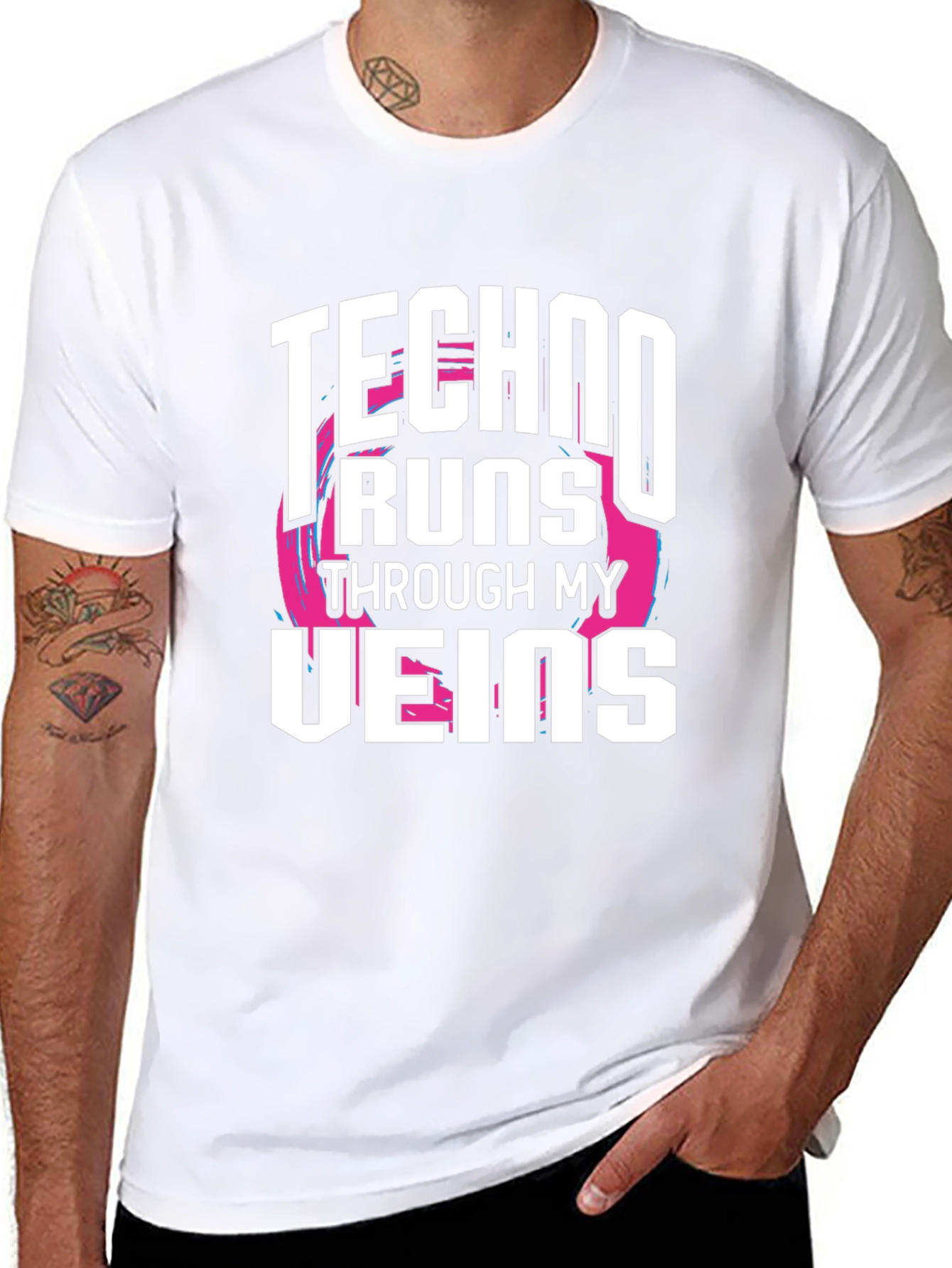 Techno Runs Through My Veins Graphic Tee