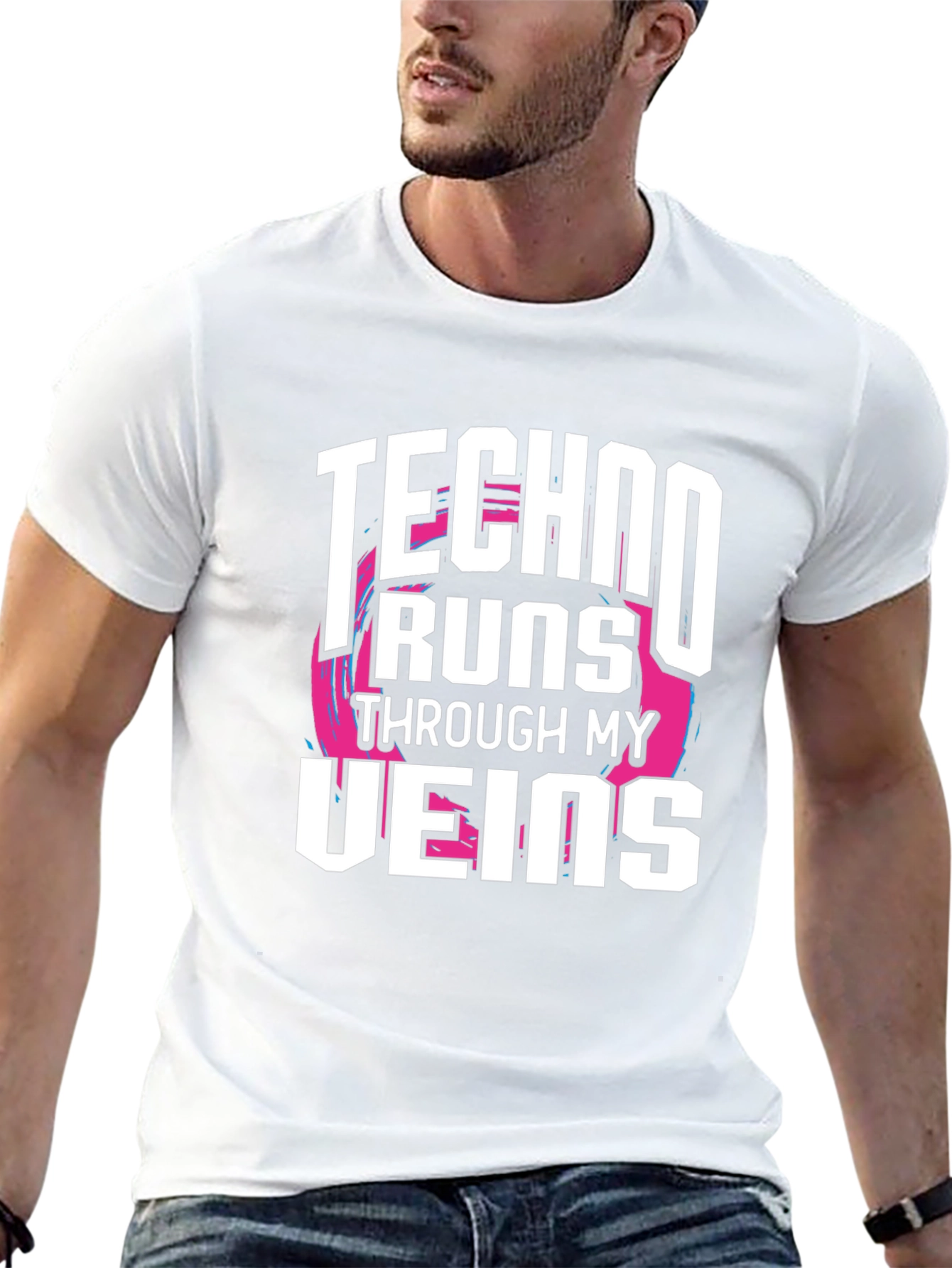 Techno Runs Through My Veins Graphic Tee
