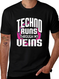Techno Runs Through My Veins Graphic Tee