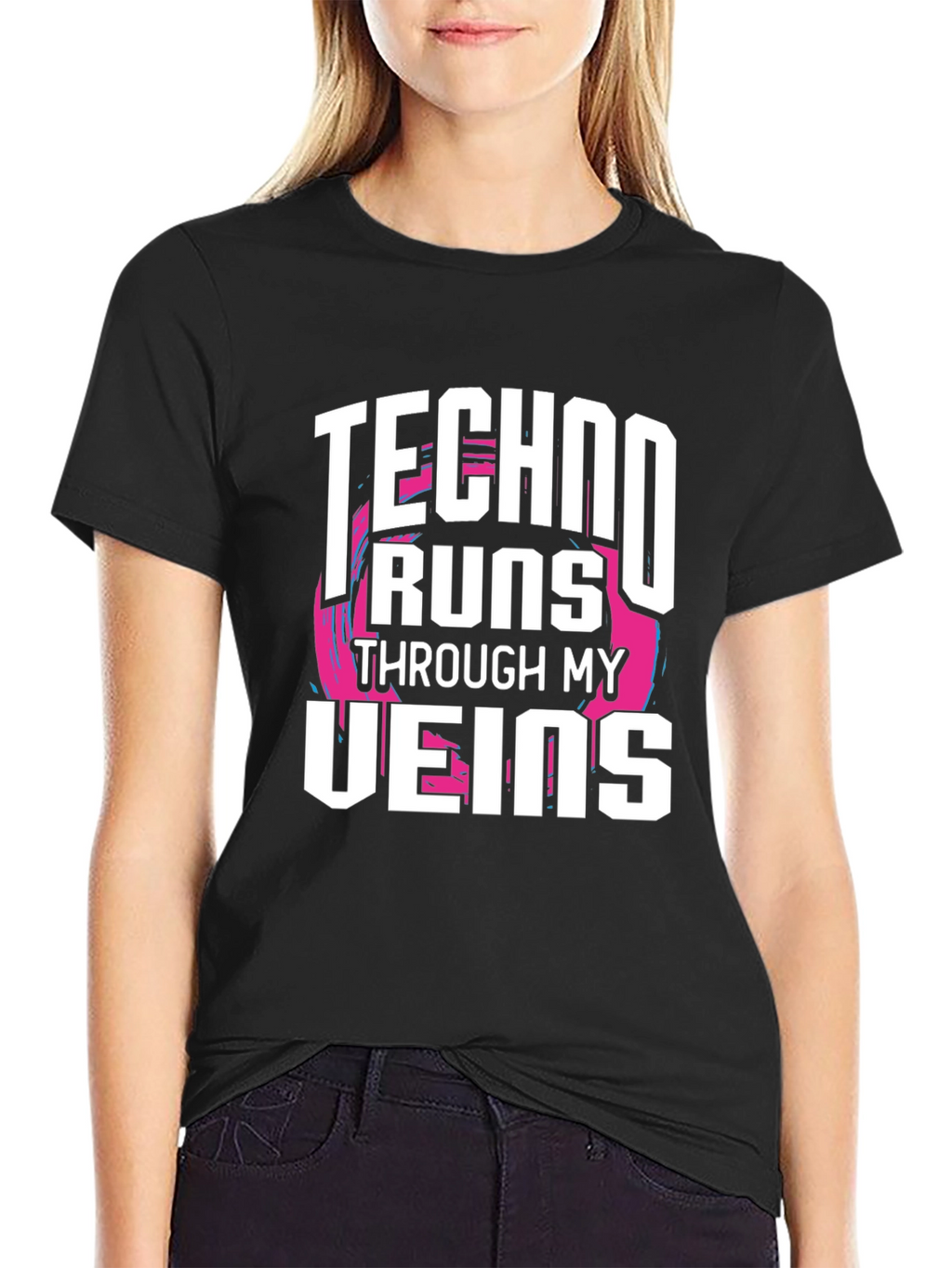 Techno Runs Through My Veins Graphic Tee