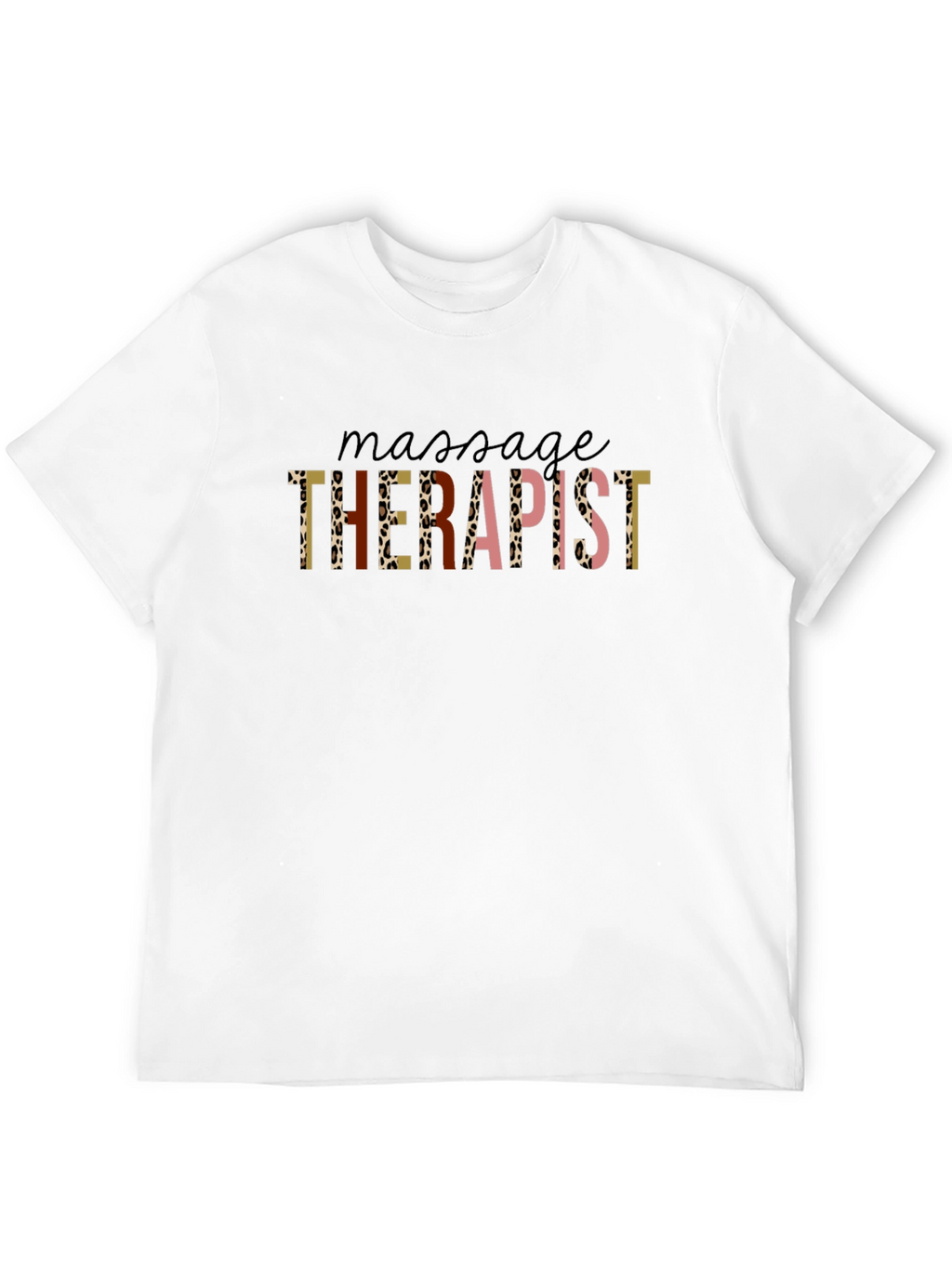 Massage Therapist Leopard Print T-Shirt
