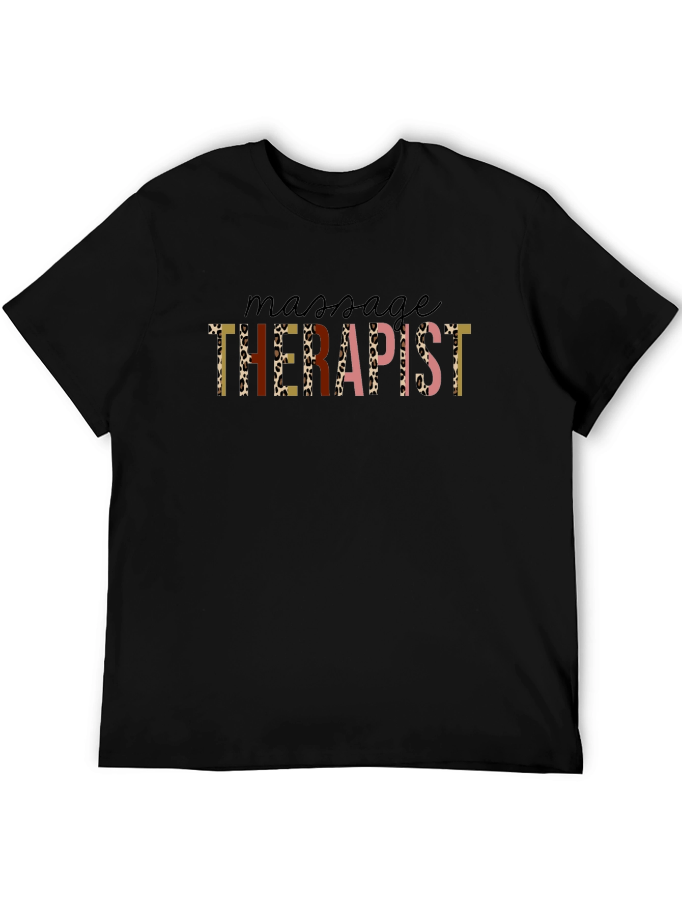 Massage Therapist Leopard Print T-Shirt