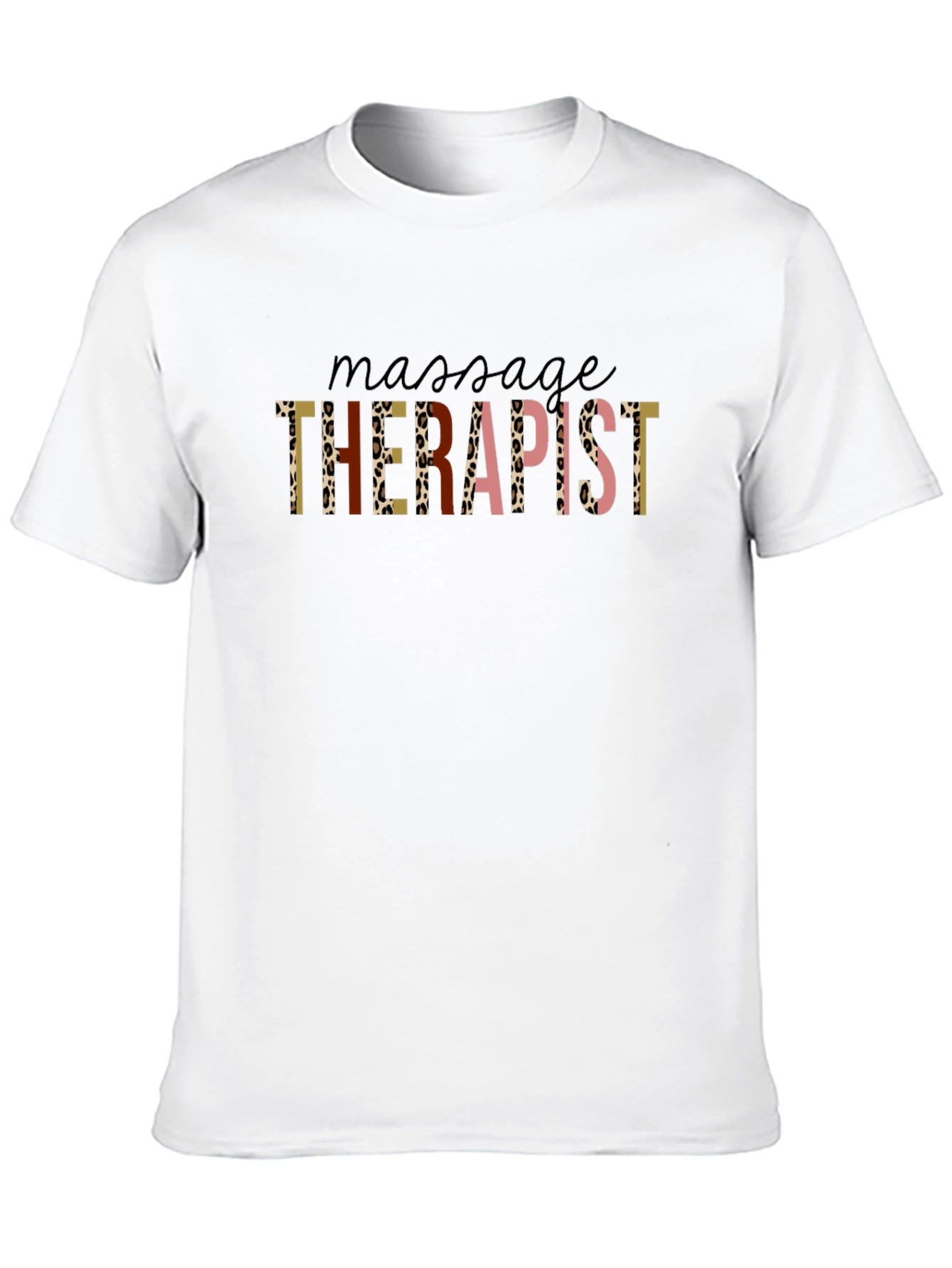 Massage Therapist Leopard Print T-Shirt