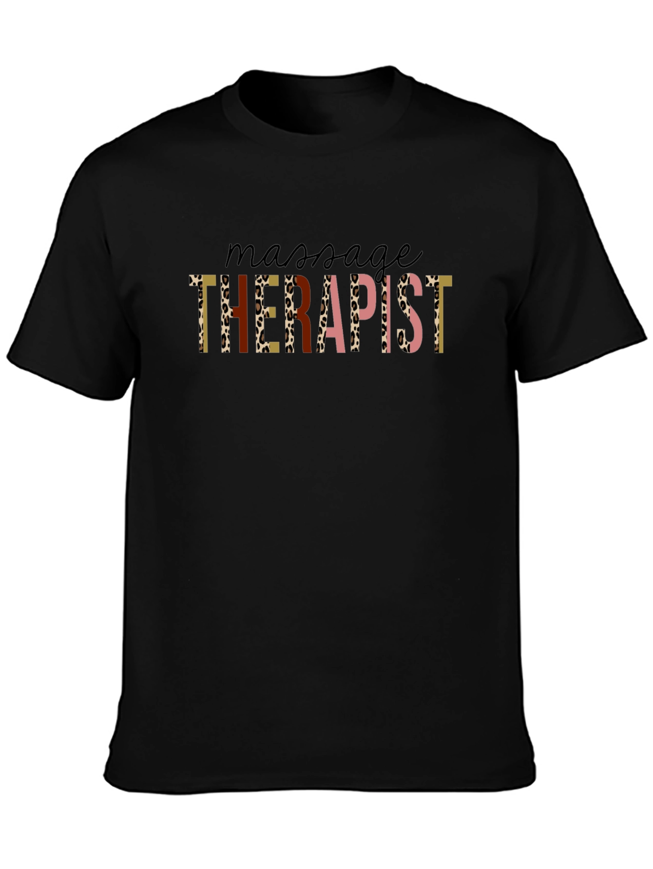 Massage Therapist Leopard Print T-Shirt