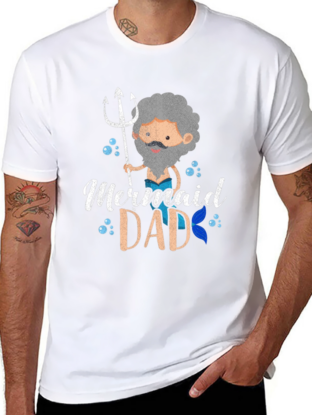 Mermaid Dad Graphic Tee - Fathers Day