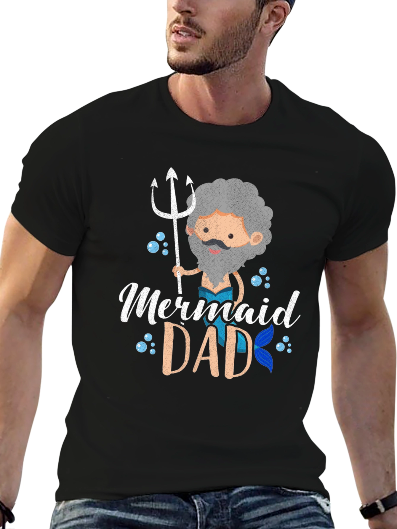 Mermaid Dad Graphic Tee - Fathers Day