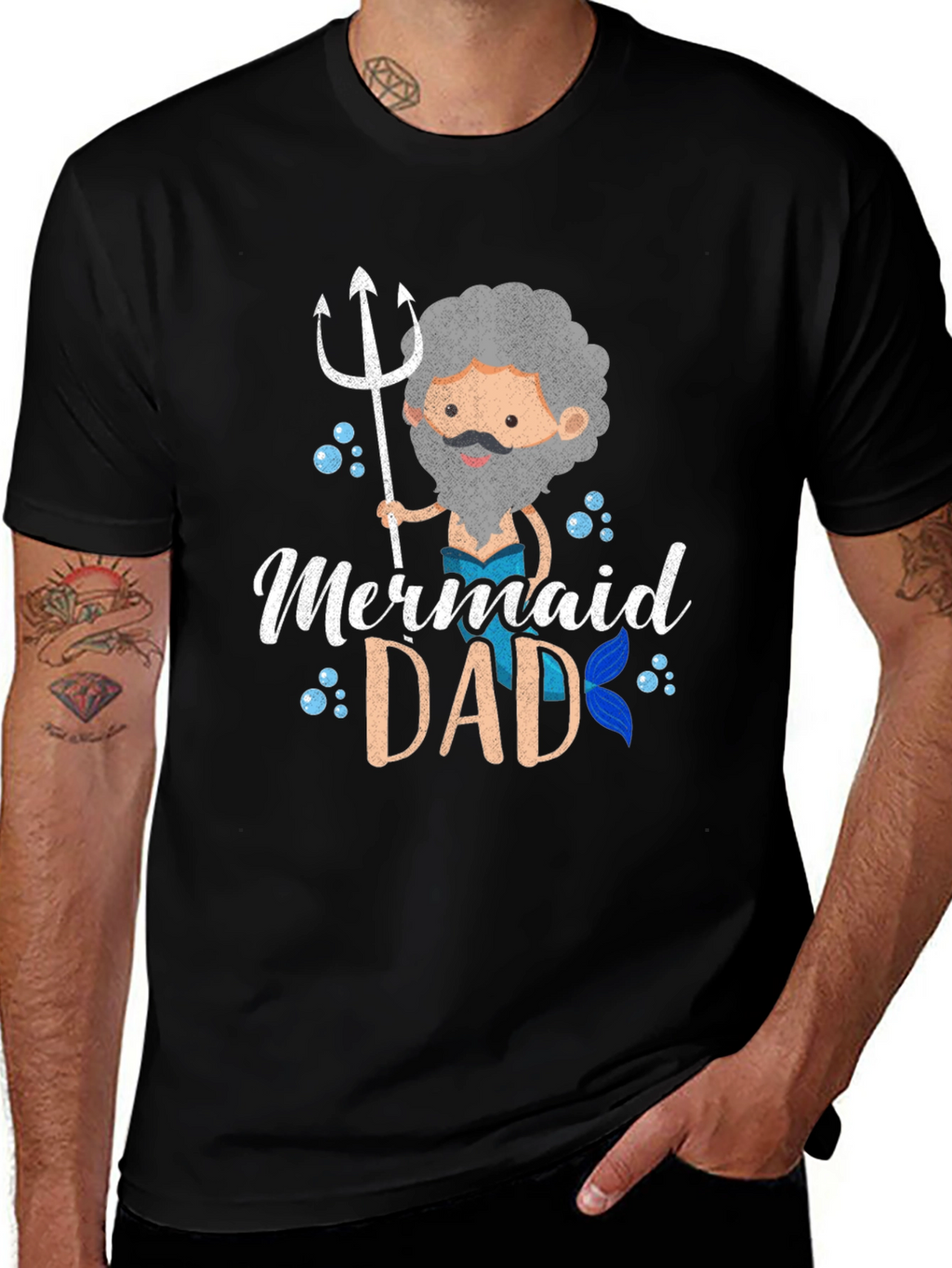 Mermaid Dad Graphic Tee - Fathers Day