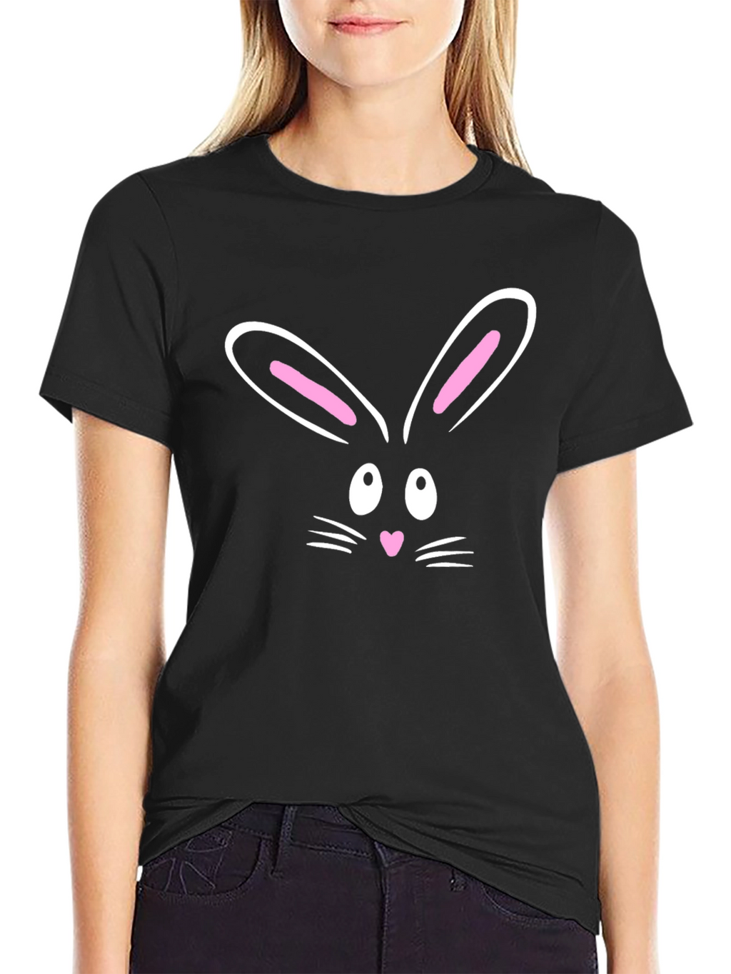 Cute Bunny Face Graphic T-Shirt