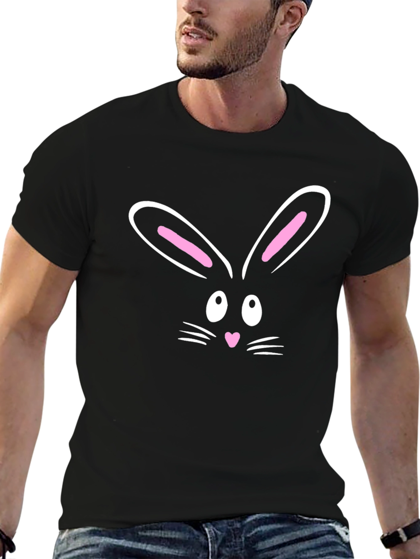 Cute Bunny Face Graphic T-Shirt