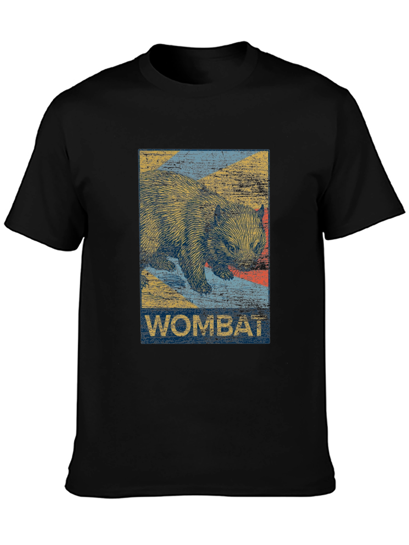 Wombat Graphic Tee - Vintage Style Black T-Shirt