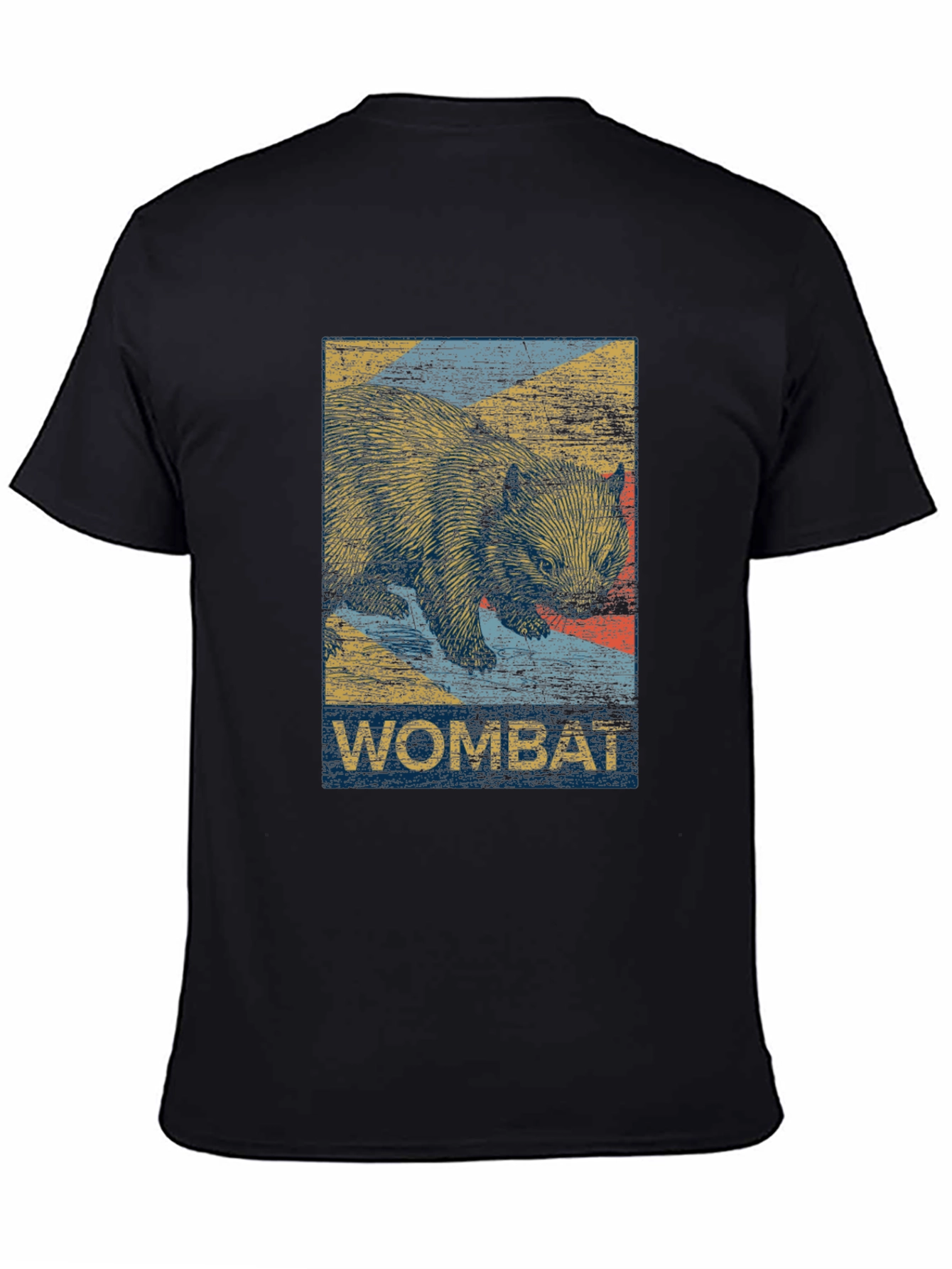 Wombat Graphic Tee - Vintage Style Black T-Shirt
