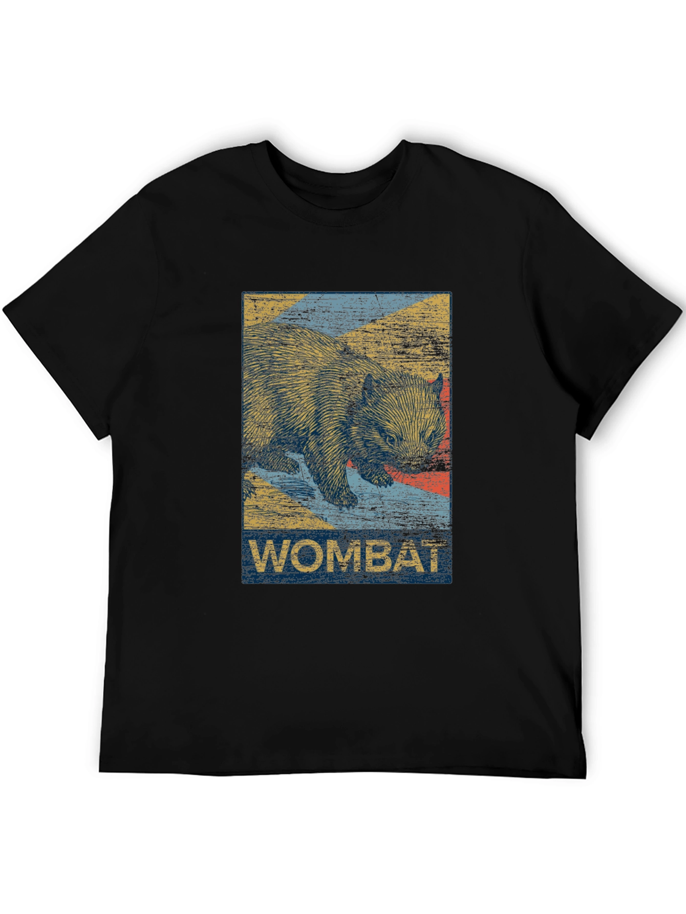 Wombat Graphic Tee - Vintage Style Black T-Shirt
