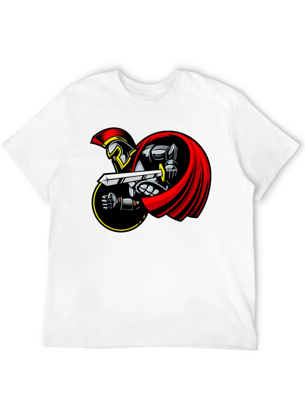 Spartan Warrior Graphic T-Shirt - Black