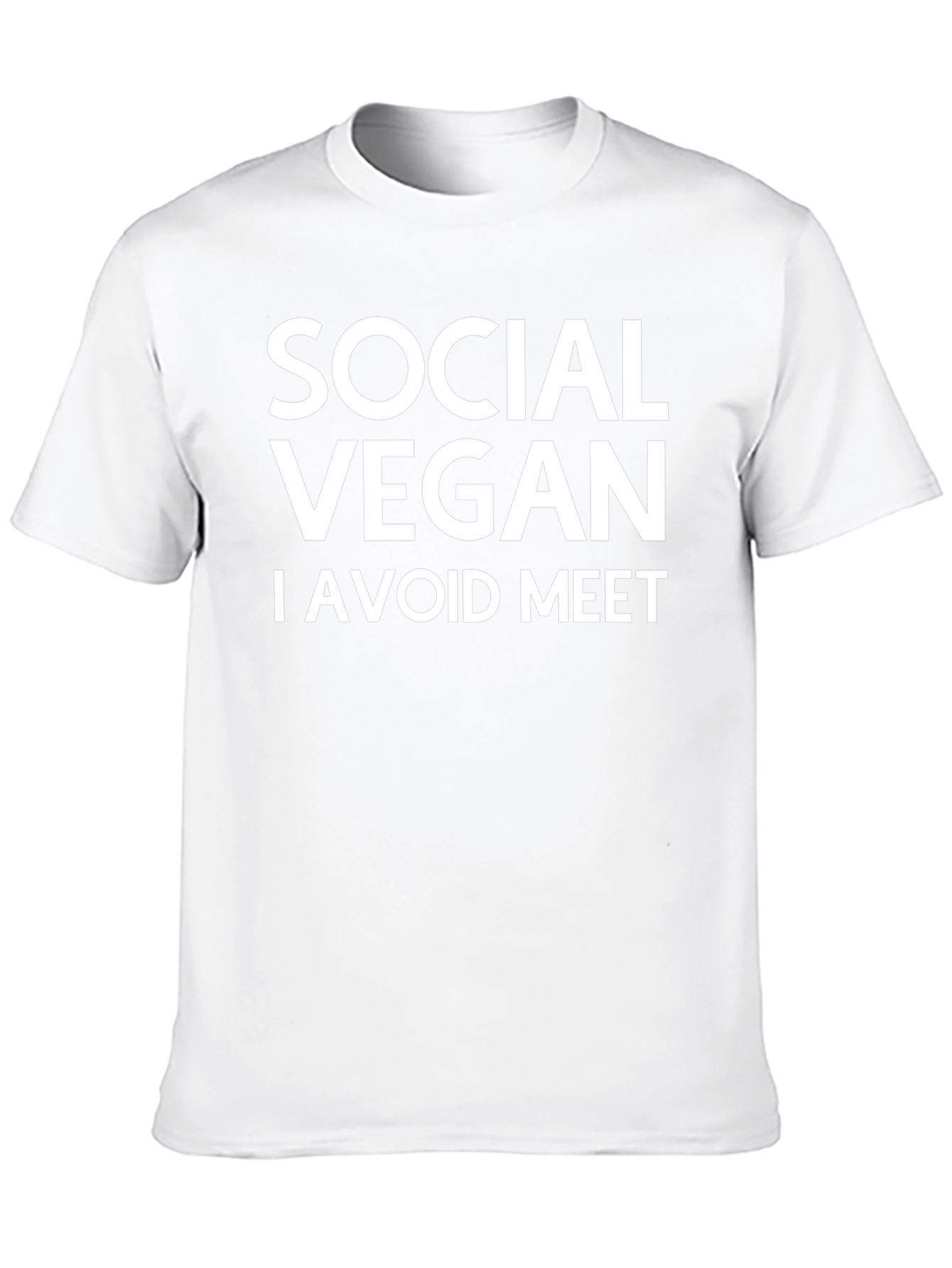 Social Vegan T-Shirt - Avoid Meet - Black
