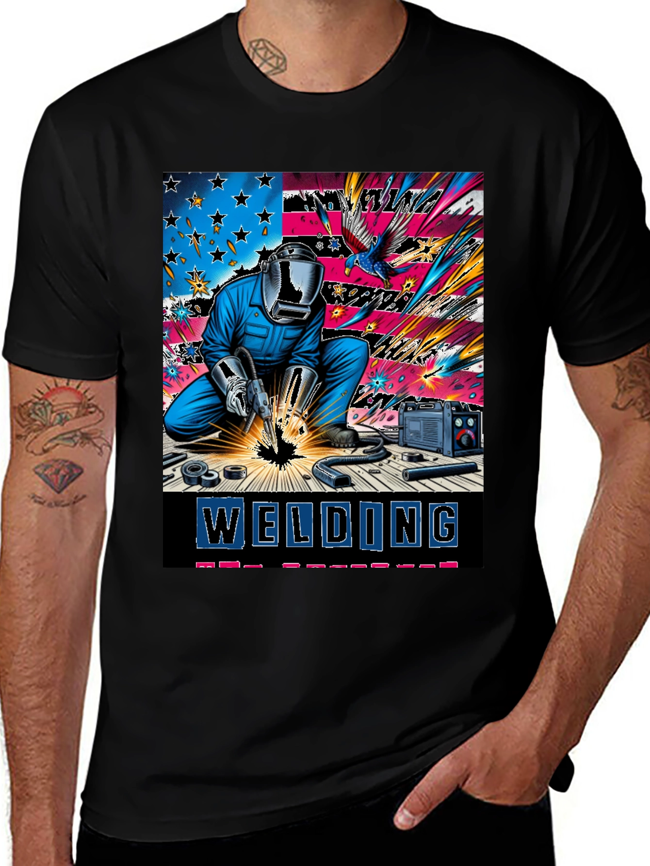 Welding Patriotic T-Shirt
