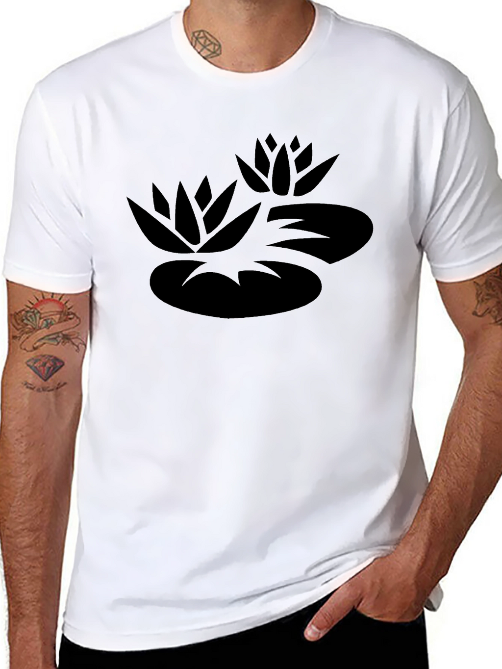 Lotus Graphic Tee - Black T-Shirt