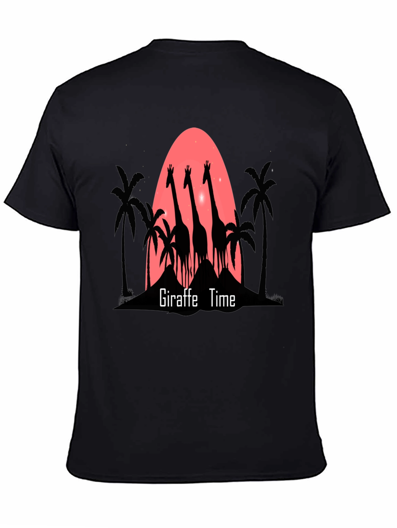 Giraffe Time Mens Graphic T-Shirt