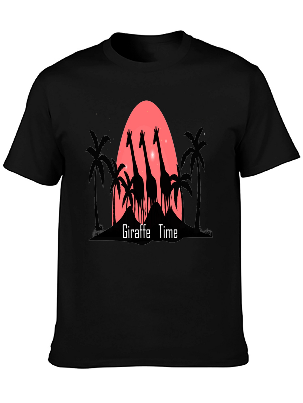 Giraffe Time Mens Graphic T-Shirt