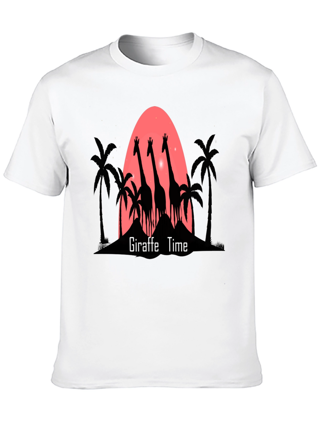 Giraffe Time Mens Graphic T-Shirt
